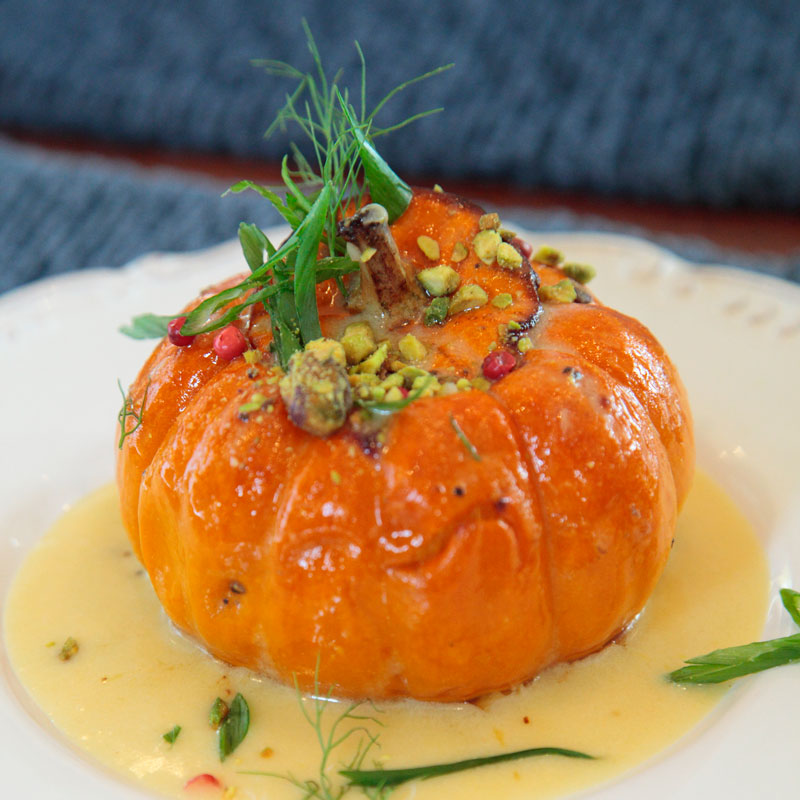 Roasted Whole Baby Pumpkin
