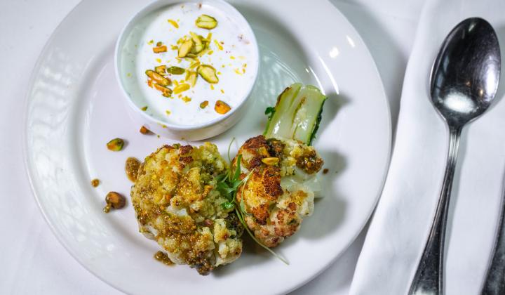 Roasted Cauliflower with Pistachios